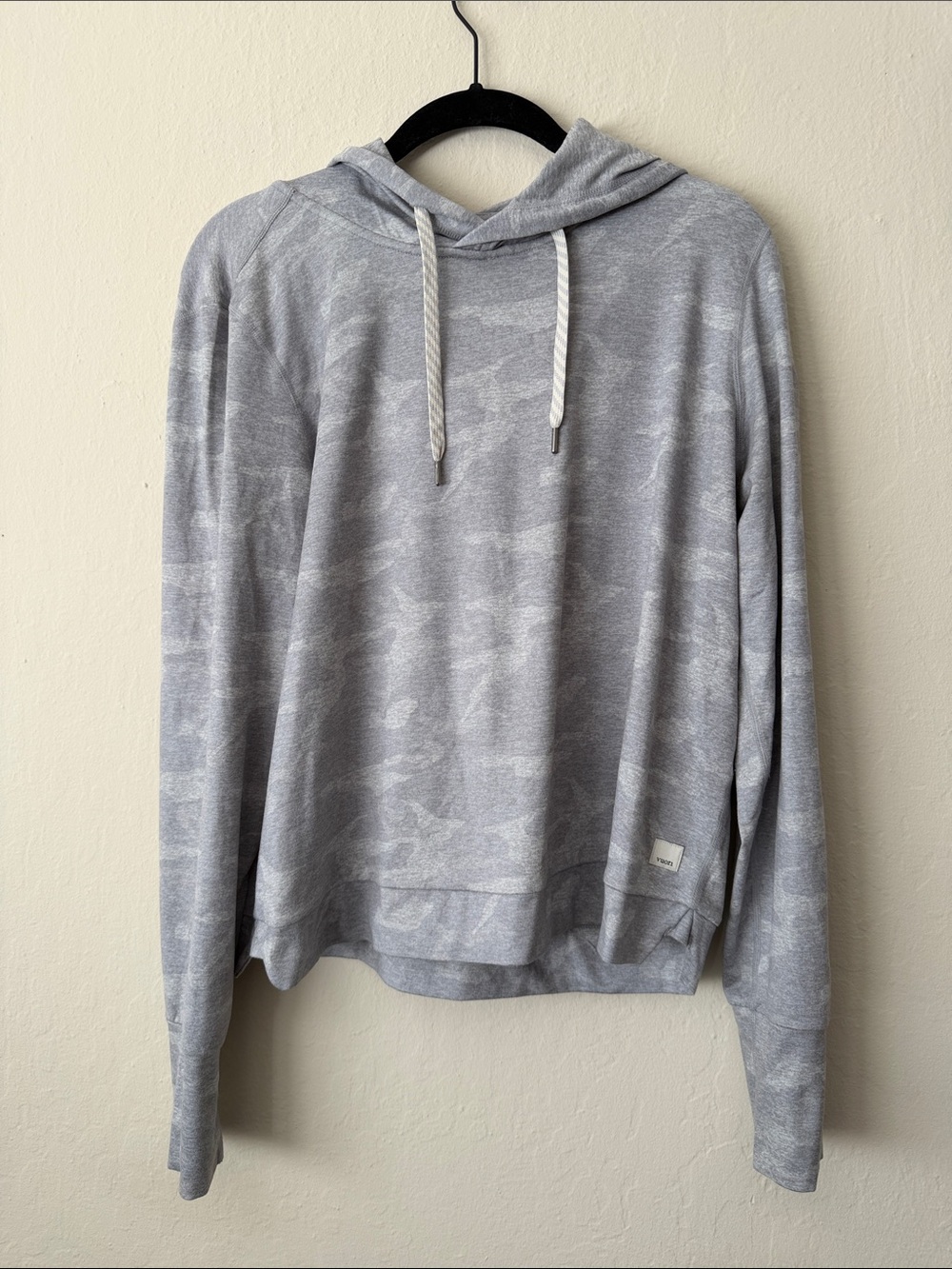 Vuori Gray Camo Halo Cropped Hoodie